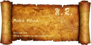Makó Róza névjegykártya