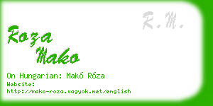 roza mako business card