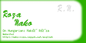 roza mako business card